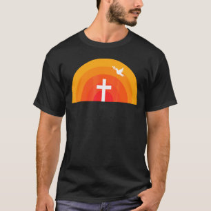 Camiseta Jesús Cruzó La Paloma Del Amanecer Con La Fe De La