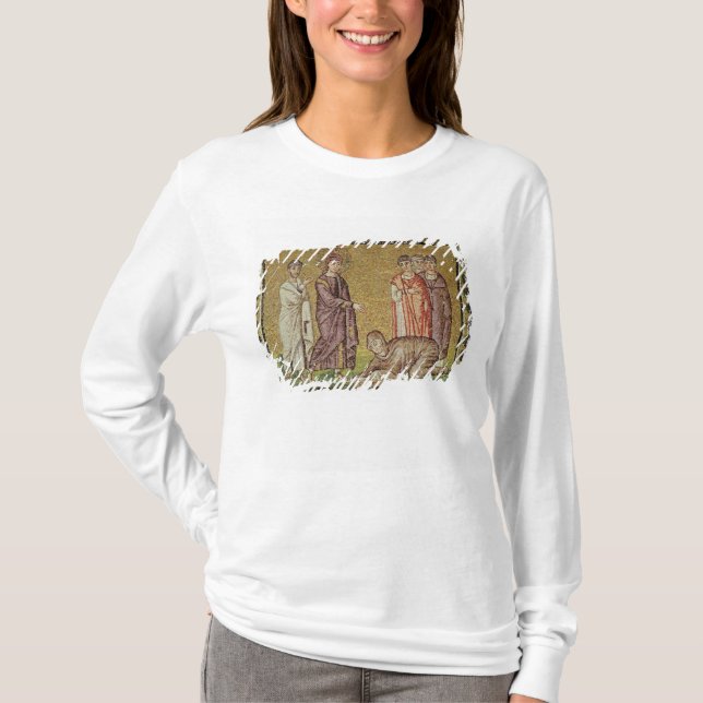Camiseta Jesús cura a la mujer que sangra (Anverso)