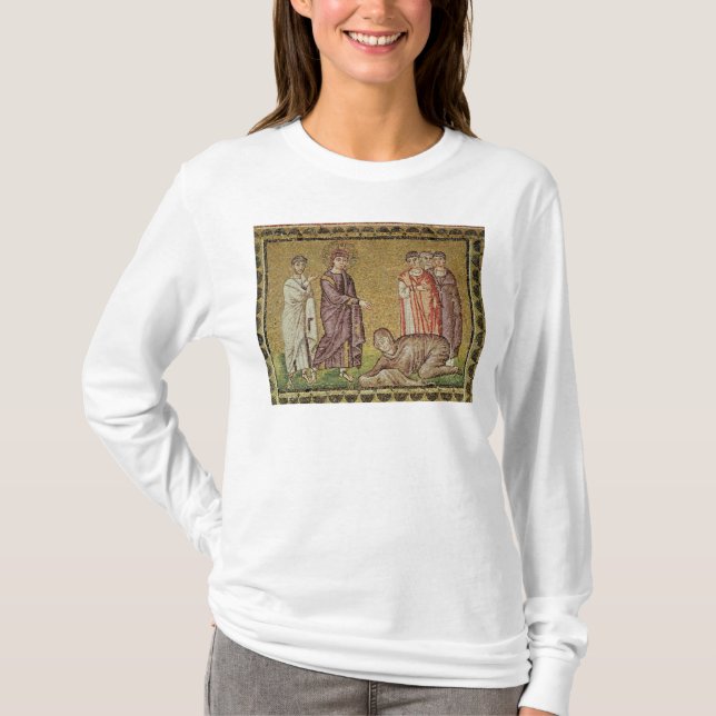 Camiseta Jesús cura a la mujer que sangra (Anverso)