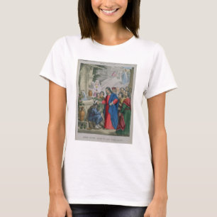 Camiseta Jesús da vista a una persiana nacida, de una