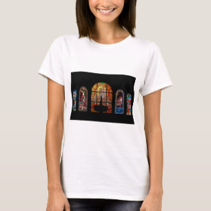 Camiseta jesús de vidrio manchado