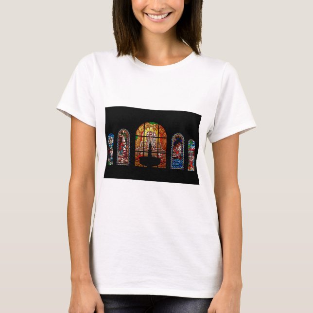 Camiseta jesús de vidrio manchado (Anverso)