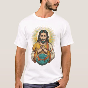 Camiseta Jesús decepcionado Bola de ejercicio desinflada Fr