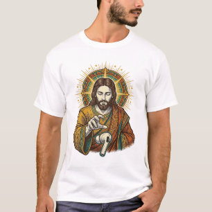 Camiseta Jesús Dejó Caer Auricular Inalámbrico Debajo del E