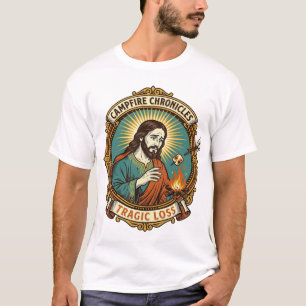 Camiseta Jesús Dejó Caer Malvavisco Fogata Fiesta Fracaso H