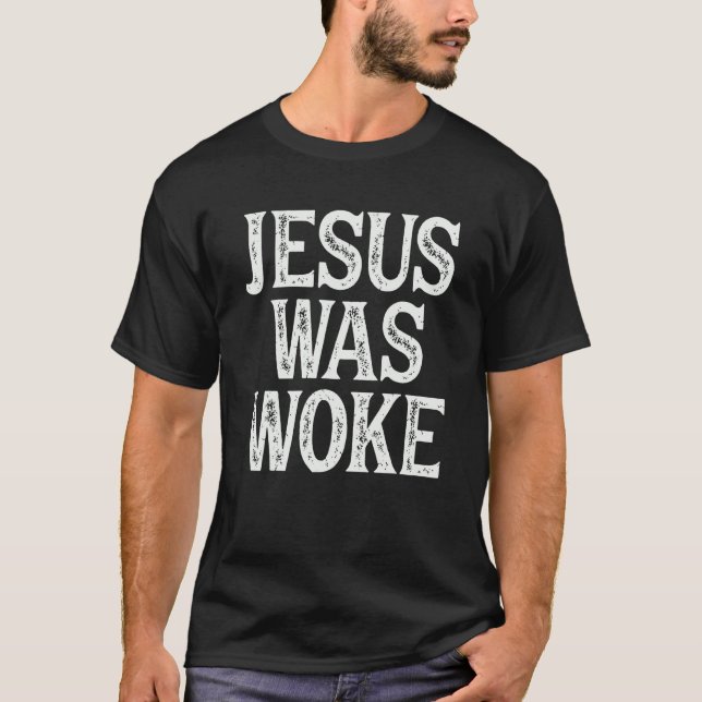 Camiseta Jesús Despertó Humor Religioso Cristiano Tee (Anverso)