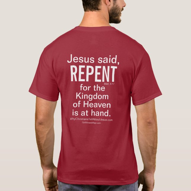 Camiseta Jesús dijo Repent (Reverso)
