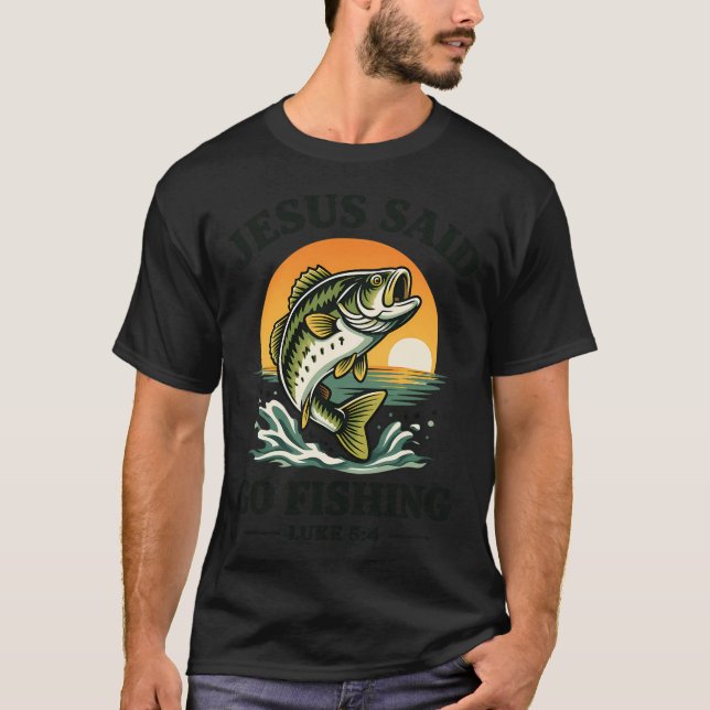 Camiseta Jesús dijo ve a pescar (Anverso)