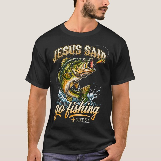 Camiseta Jesús dijo ve a pescar (Anverso)
