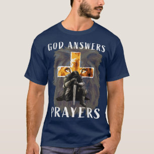 Camiseta Jesús Dios Responde Oraciones Guerreros Hombres Cr