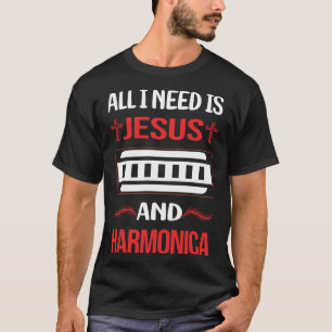 Camiseta Jesús divertido armónica órgano de boca