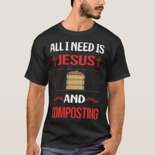 Camiseta Jesús divertido compostando compost compostador