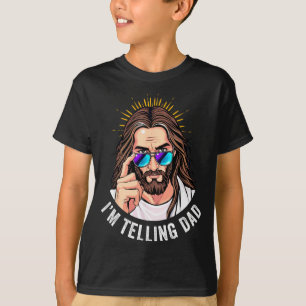 Camiseta Jesús divertido se lo voy a contar a papá