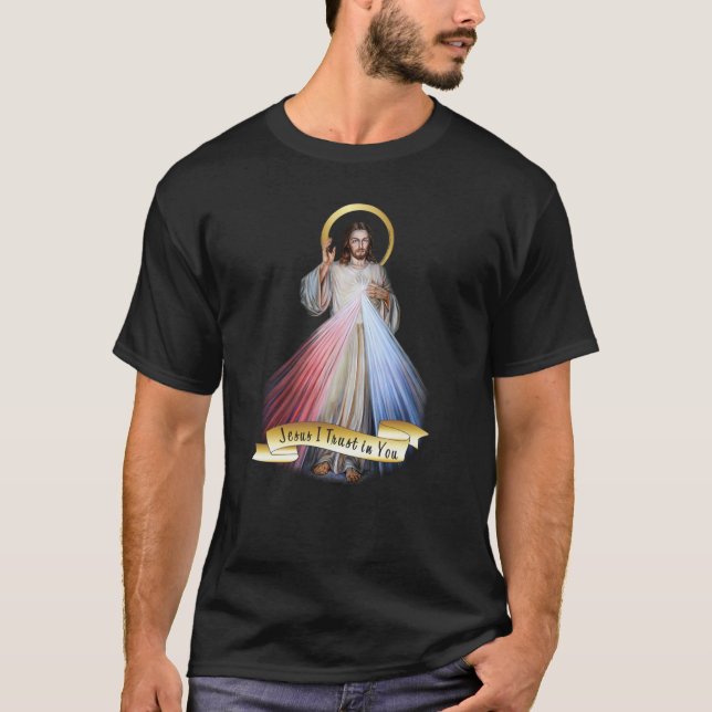 Camiseta Jesús Divino Mercy Blue English (Anverso)