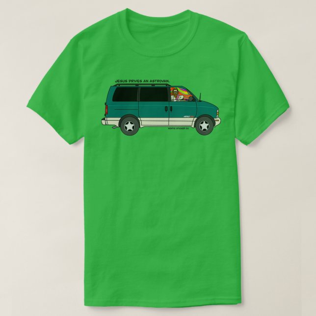 Camiseta Jesus Drives an Astrovan (Diseño del anverso)