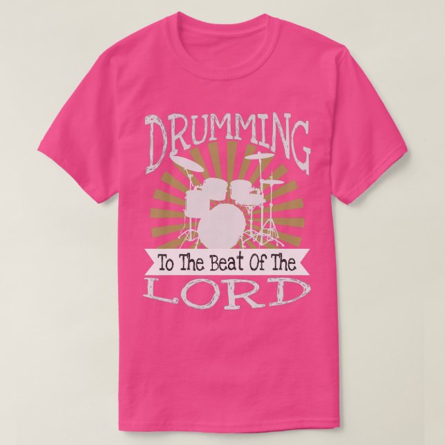 Camiseta Jesus Drum Beat Christian Drummer Gift (Diseño del anverso)