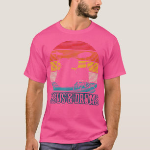 Camiseta Jesus Drums Vintage Retro Christian Drummer regalo