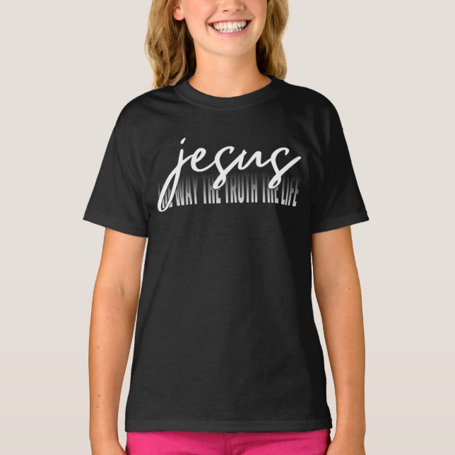Camiseta Jesús El Camino De La Verdad La Vida (Anverso)