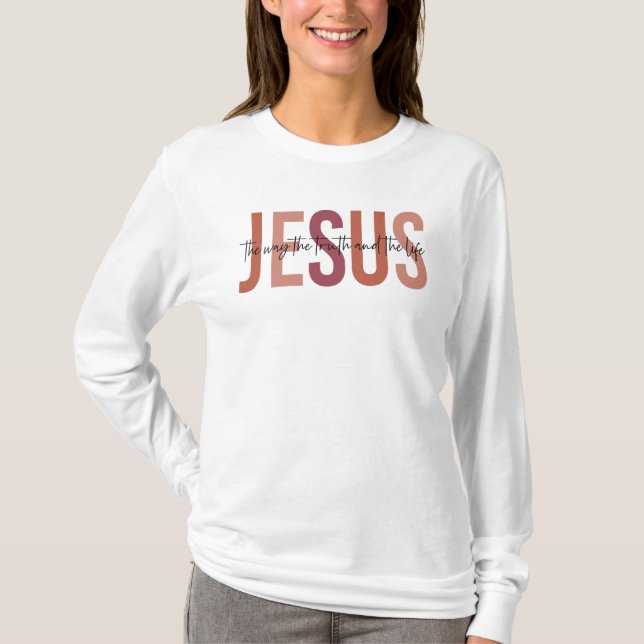 Camiseta Jesús El Camino De La Verdad La Vida (Anverso)
