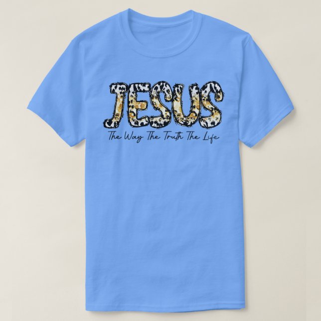 Camiseta Jesús El Camino De La Vida Religiosa Cristiana Je (Diseño del anverso)
