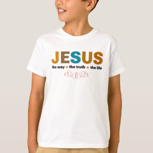 CAMISETA JESÚS. EL CAMINO, LA VERDAD, LA VIDA.