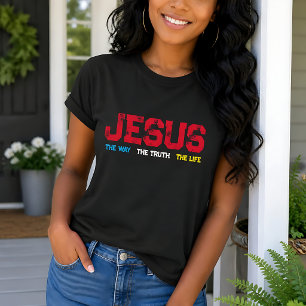 Camiseta Jesús El Camino La Verdad La Vida Grunge