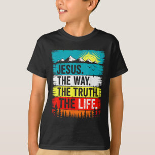 Camiseta Jesús El Camino Verdad Vida Fe Versículo Bíblico C