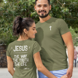 Camiseta Jesús El Camino Verdad Vida Juan 14:6 Escritura Ol