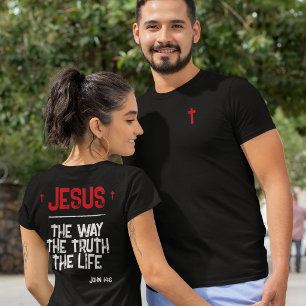 Camiseta Jesús El Camino Verdad Vida Juan 14:6 Escritura Os