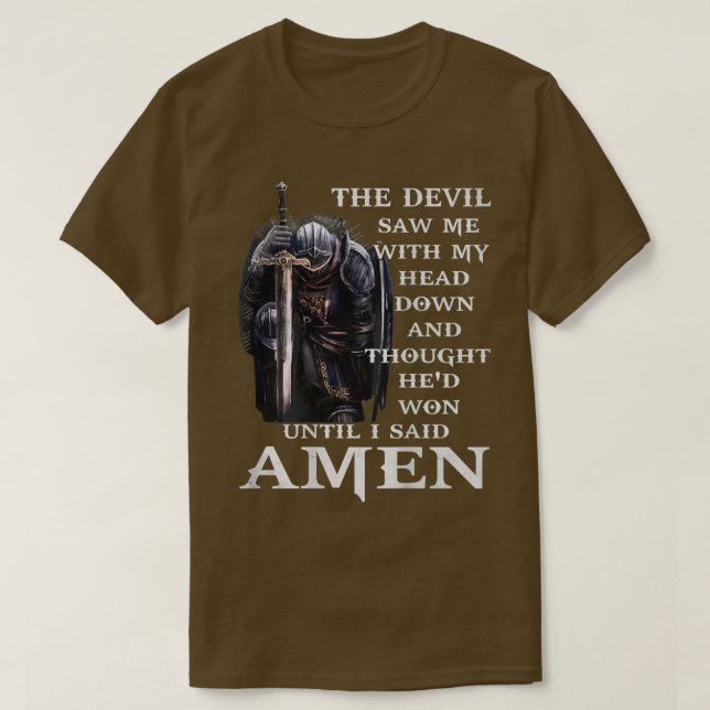 Camiseta Jesús El Demonio Me Vio Con La Cabeza Abajo (Diseño del anverso)