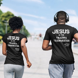Camiseta Jesús el Terminator del Trauma Cruz Biblia Grunge