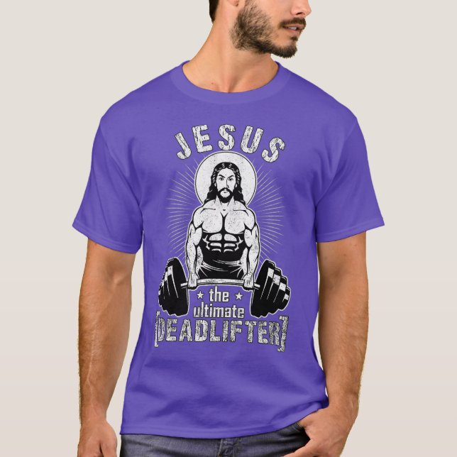 Camiseta Jesús El Último Gimnasio Gracioso De La Muerte (Anverso)