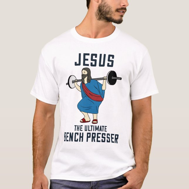 Camiseta Jesús El Último Presionador Del Banco Gracioso Cri (Anverso)