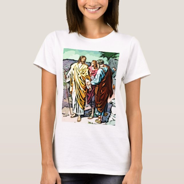 Camiseta Jesús en el camino a Emmaus (Anverso)