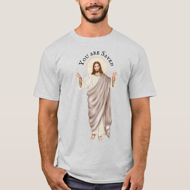 Camiseta Jesús en Gloria se acerca con los brazos abiertos  (Anverso)