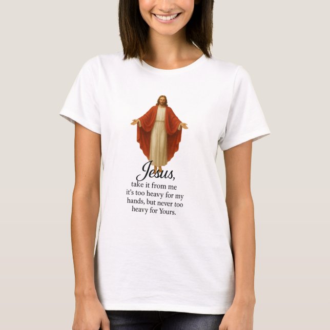 Camiseta Jesús en Rojo y Blanco (Anverso)