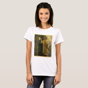 Camiseta Jesús en tu puerta con un diseño de Relieve meta