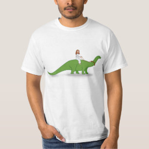 Camiseta Jesús en un Brontosaurus