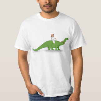Camiseta Jesús en un Brontosaurus