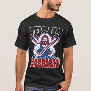 Camiseta Jesús Era Estadounidense 4 De Julio Divertido