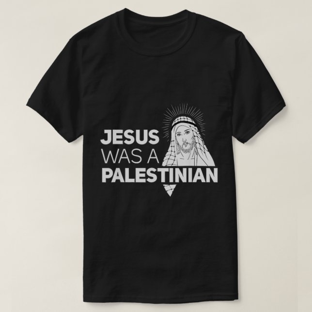 Camiseta Jesús era un Jesús palestino en el Keffi palestino (Diseño del anverso)