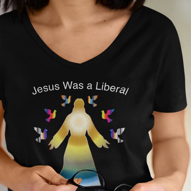 Camiseta Jesús era un político liberal y personalizado (Subido por el creador)