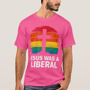 Camiseta Jesús Era Un Progressi Retro Liberal Vintage Sunse