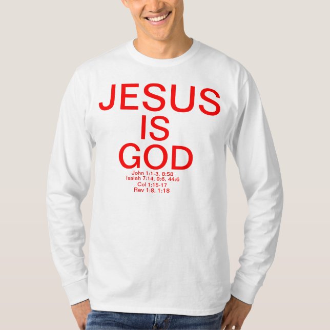 Camiseta Jesús es dios (Anverso)