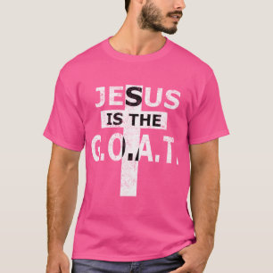 Camiseta Jesús Es El Diseño Del G.O.A.T. Con Las Cruces De