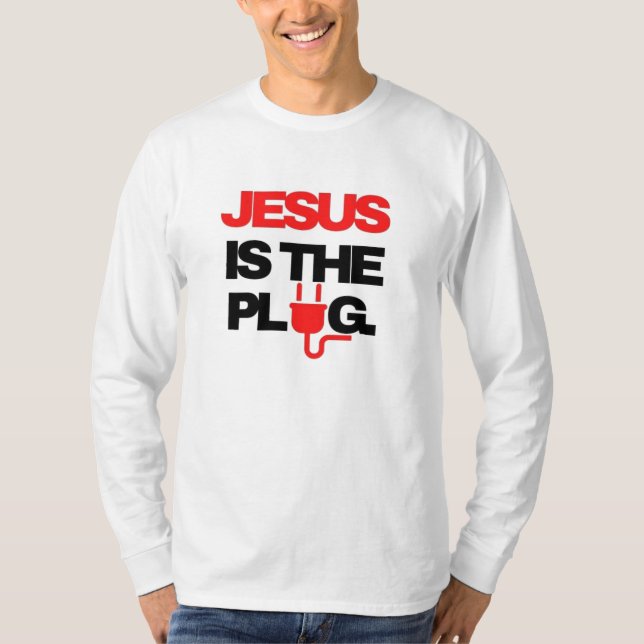 Camiseta Jesús es el enchufe (Anverso)