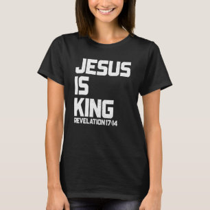 Camiseta Jesús es el Rey Apocalipsis 17 14 Verso de la Bibl