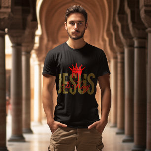 Camiseta Jesús es el Rey Biblia Cristiana Espiritual Para H