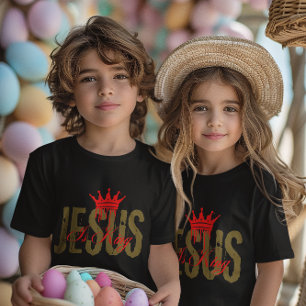 Camiseta Jesús es el Rey Biblia Cristiana Espiritual Para N
