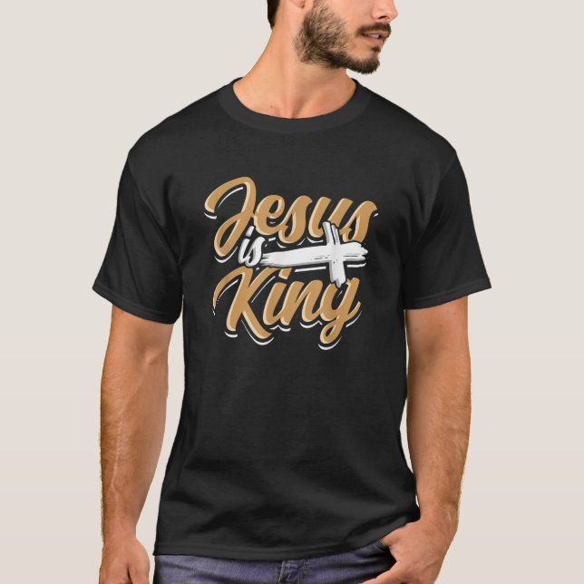 Camiseta Jesús es el rey creyente de Dios (Anverso)